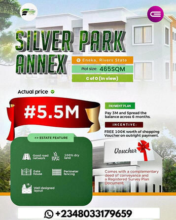 Silver Park Annex Estate, Eneka, Port Harcourt. | Realtor Clement Eshemogie