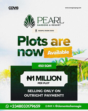 Pearl Gardens & Resort, Isiokpo, Rivers State. || Realtor Clement Eshemogie